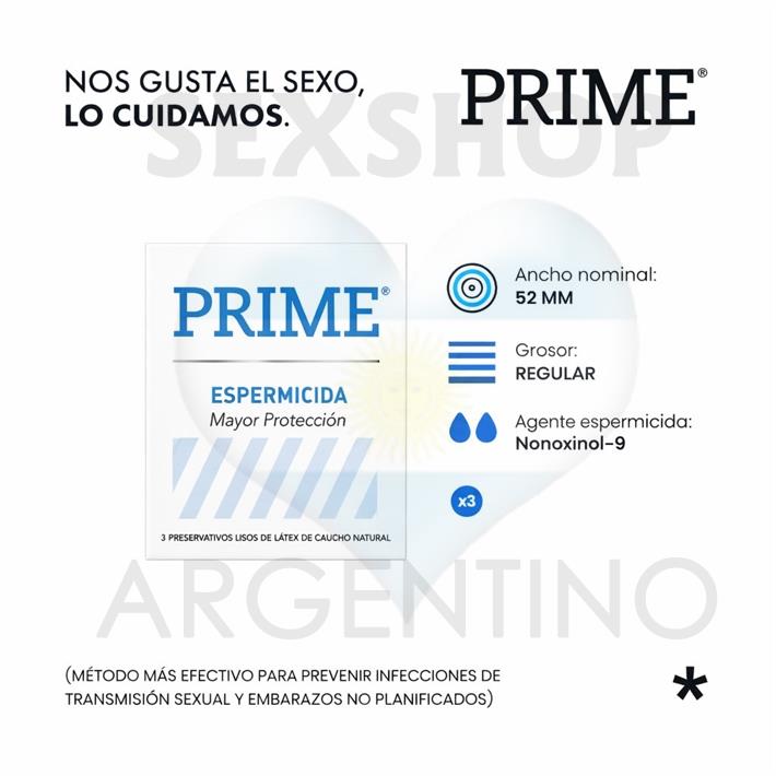 Preservativos Prime Espermicida